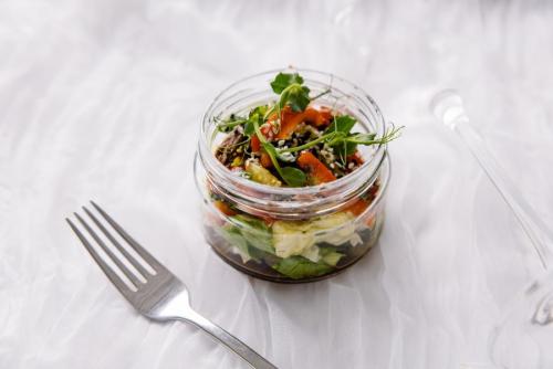 Изображение Мини салат с мясом марала и болгарским перцем